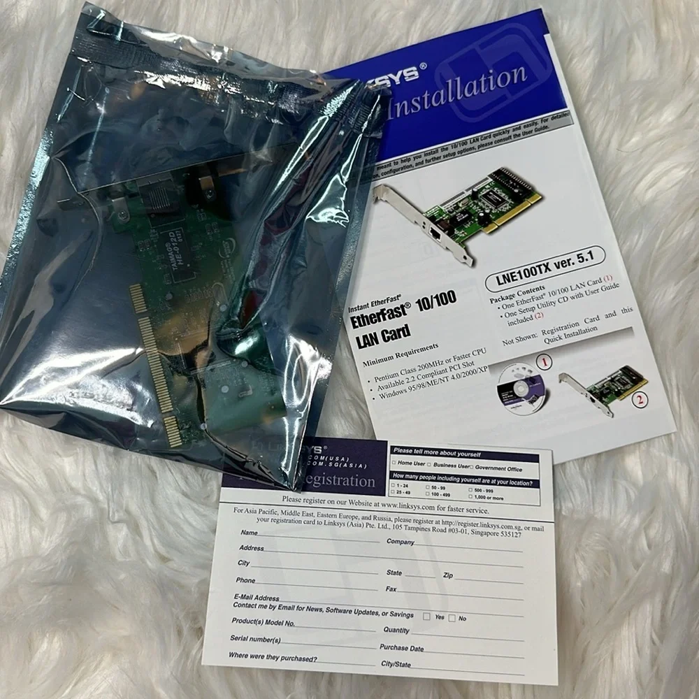 Linskys Etherfast 10/100 LAN Card - Network Interface - for Desktop Computers